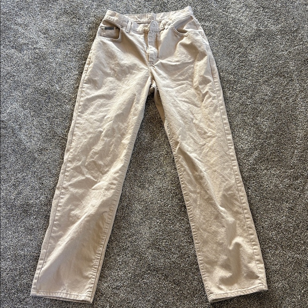 Lee Riveted Tan Retro Pants - Picture 1 of 6